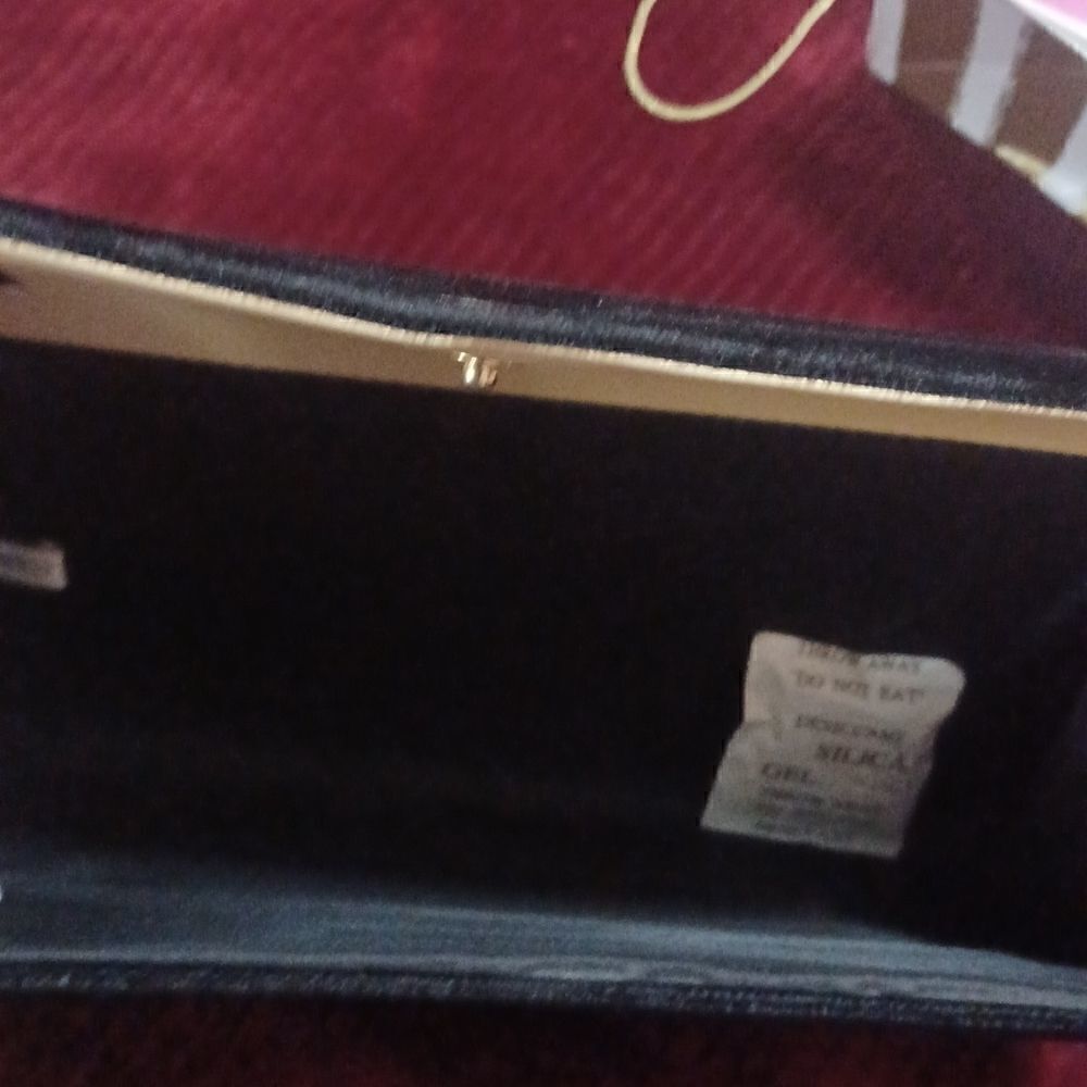Victoria Secret Black Velvet Clutch - Picture 4 of 5